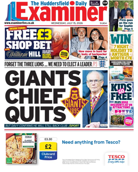 Cover of Huddersfield Daily Examiner