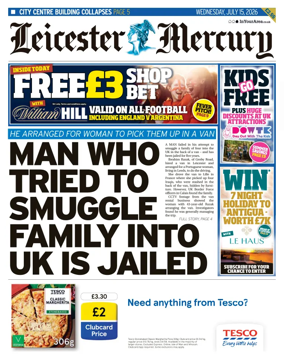Cover of Leicester Mercury