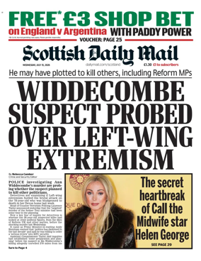 Cover of Scottish Daily Mail