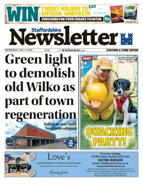 Cover of Staffordshire Newsletter