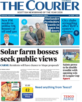 Cover of The Courier & Advertiser (Perth and Perthshire Edition)