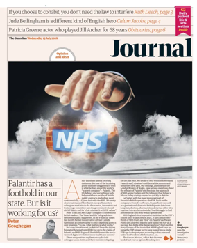 Cover of The Guardian e-paper Journal