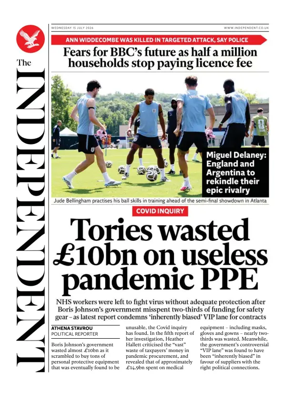 Cover of The Independent