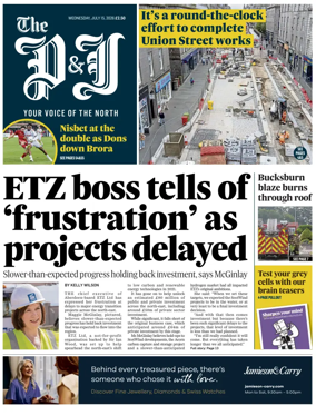 Cover of The Press and Journal (Aberdeen and Aberdeenshire)