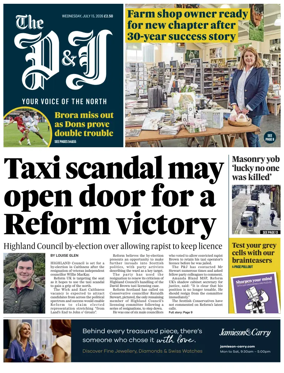 Cover of The Press and Journal (Inverness Highlands and Islands)