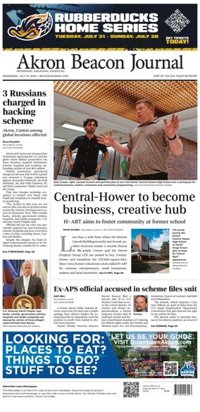 Cover of Akron Beacon Journal