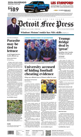 Cover of Detroit Free Press