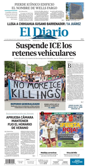 Cover of El Diario de El Paso