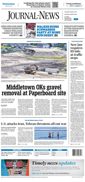Cover of Hamilton Journal News