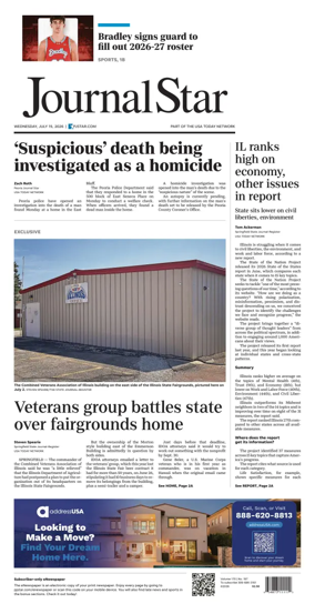 Cover of Journal Star (Peoria)