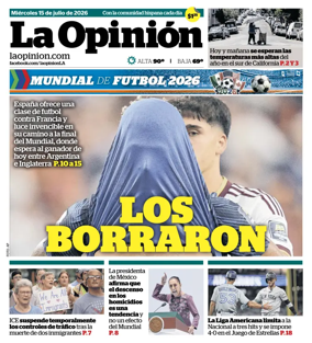 Cover of La Opinion