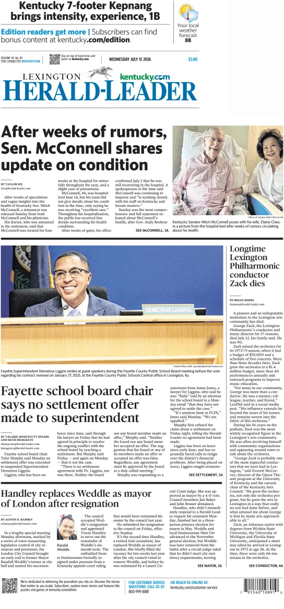 Cover of Lexington Herald-Leader