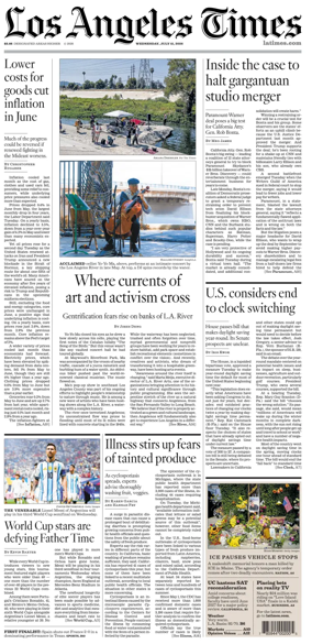 Cover of Los Angeles Times