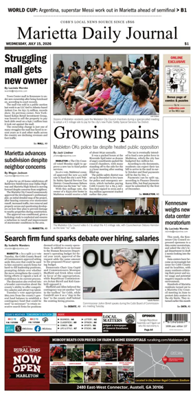 Cover of Marietta Daily Journal