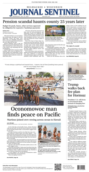 Cover of Milwaukee Journal Sentinel