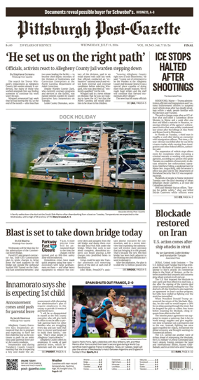 Cover of Pittsburgh Post-Gazette