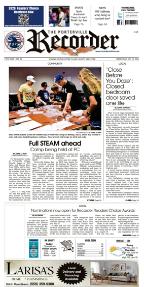 Cover of Porterville Recorder