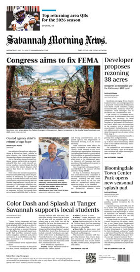 Cover of Savannah Morning News