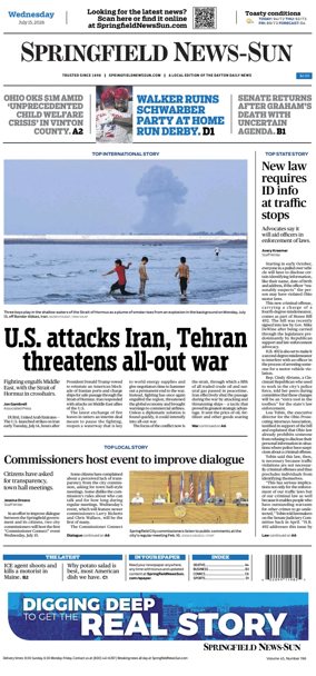 Cover of Springfield News-Sun