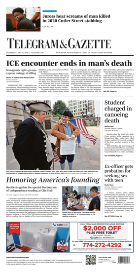 Cover of Telegram & Gazette