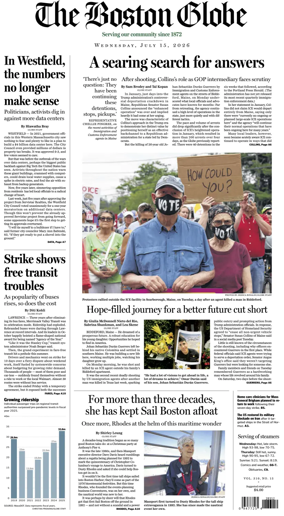Cover of The Boston Globe