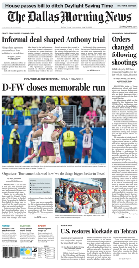 Cover of The Dallas Morning News