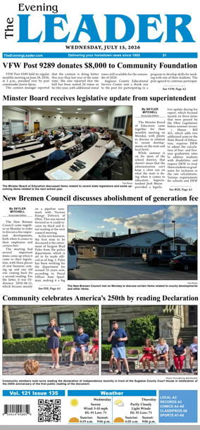 Cover of The Evening Leader