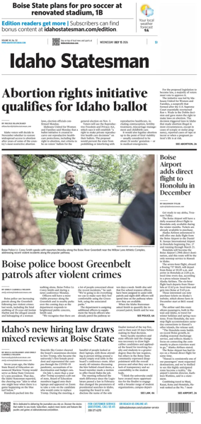 Cover of The Idaho Statesman