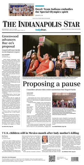 Cover of The Indianapolis Star