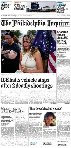 Cover of The Philadelphia Inquirer (South Jersey edition)