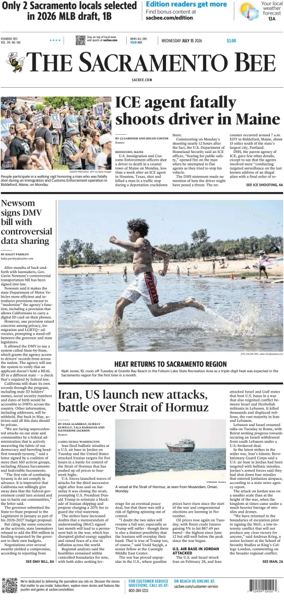 Cover of The Sacramento Bee