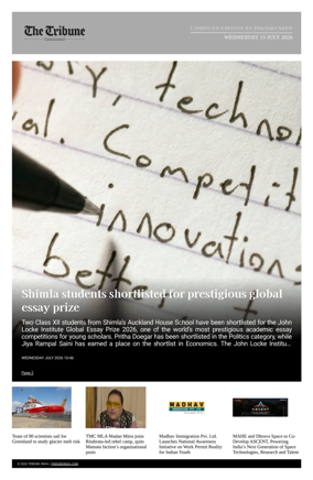 Cover of Tribune India - Compiled Edition