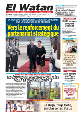 Cover of El Watan (Algeria)