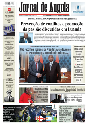 Cover of Jornal de Angola