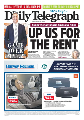 Cover of The Daily Telegraph (Sydney)