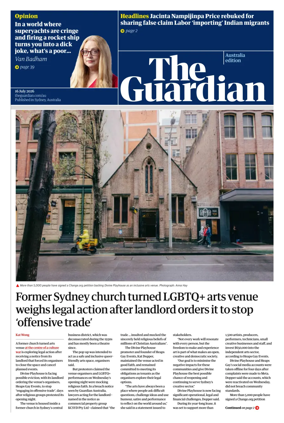 Cover of The Guardian Australia