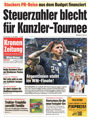 Cover of Kronen Zeitung