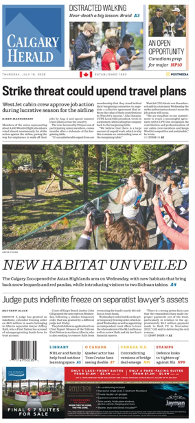 Cover of Calgary Herald