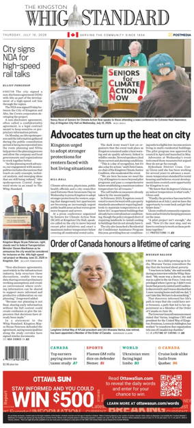 Cover of Kingston Whig-Standard
