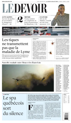 Cover of Le Devoir