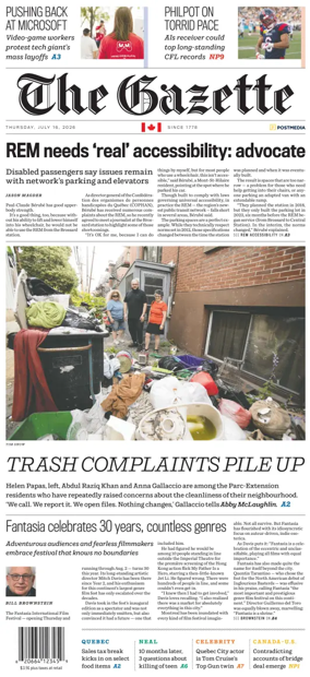 Cover of Montreal Gazette