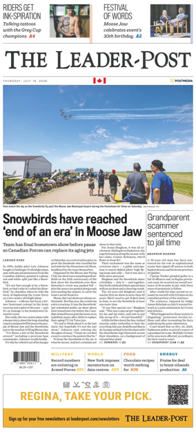 Cover of Regina Leader-Post
