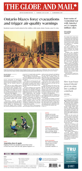 Cover of The Globe and Mail (BC Edition)