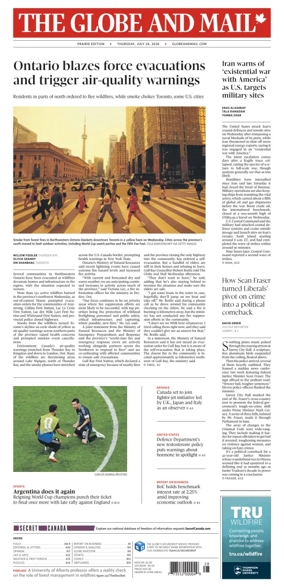 Cover of The Globe and Mail (Prairie Edition)