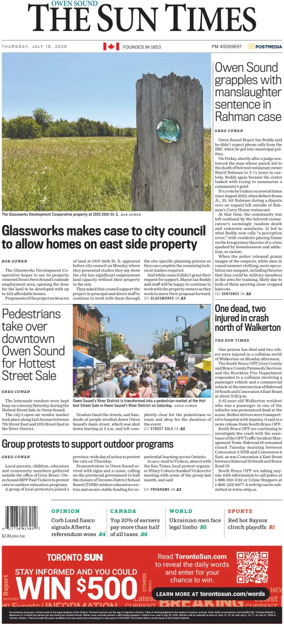 Cover of The Sun Times (Owen Sound)