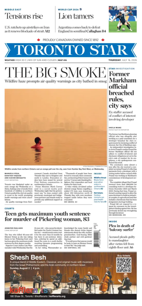 Cover of Toronto Star