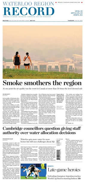 Cover of Waterloo Region Record