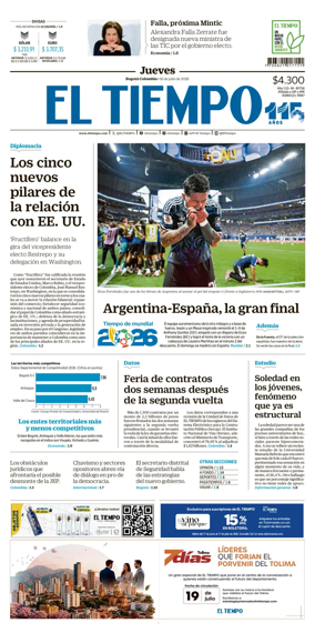 Cover of El Tiempo (Bogota)