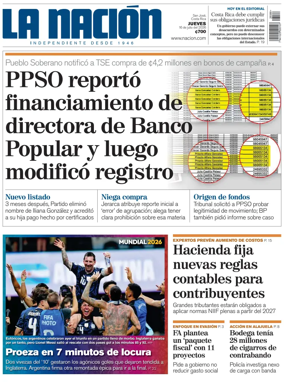 Cover of La Nacion (Costa Rica)