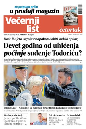 Cover of Vecernji list - Zagreb
